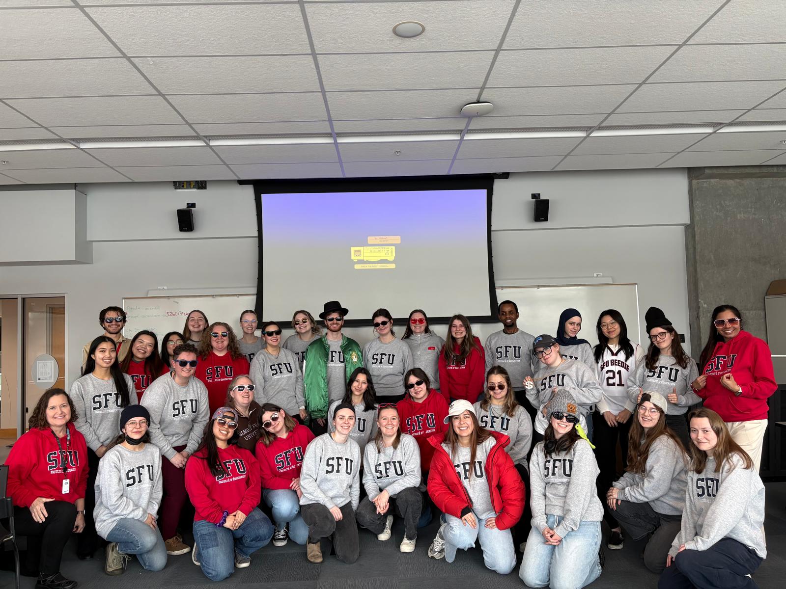 Group photo with the SFU Faculty of Education cohort